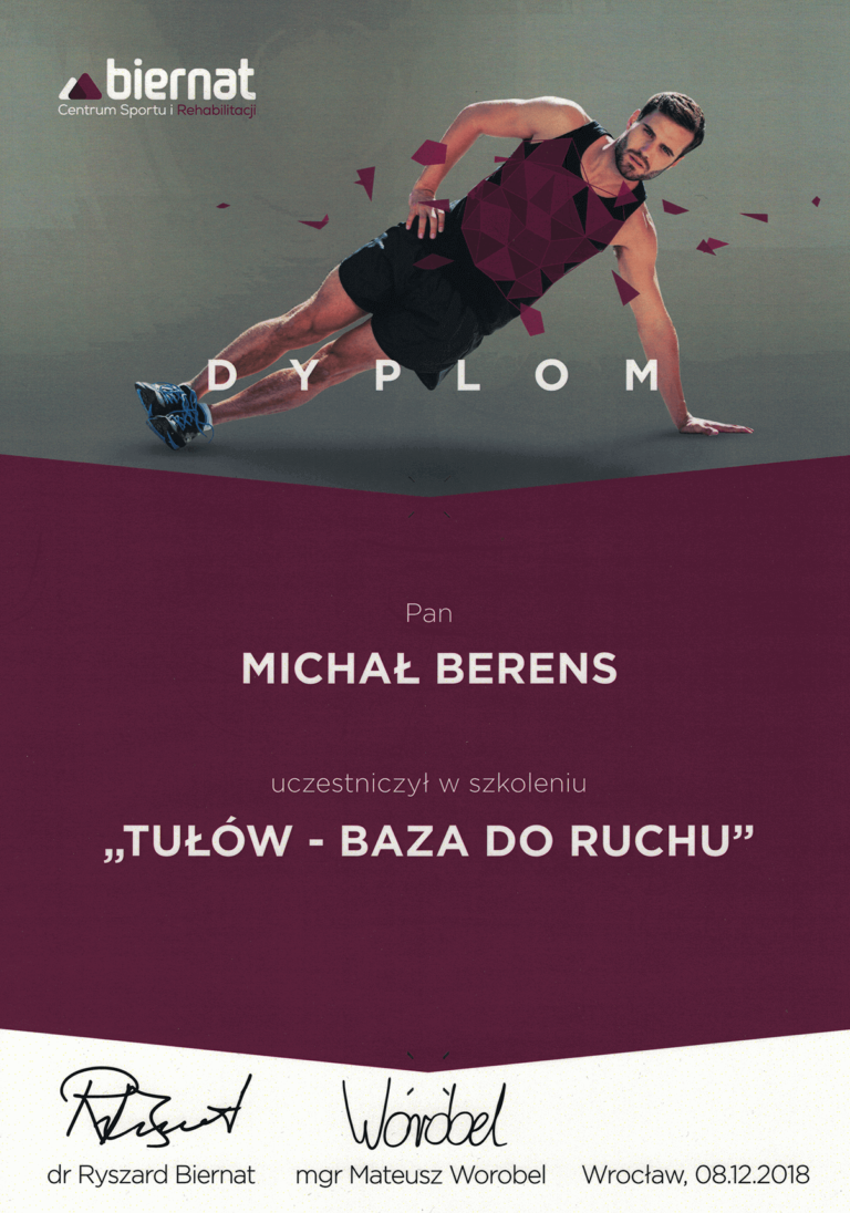 trening medyczny tułów